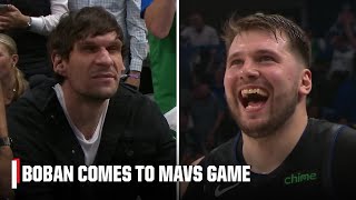 Boban Marjanovic shows up to support Luka Doncic amp the Mavs vs the Clippers  NBA on ESPN [upl. by Alletneuq307]