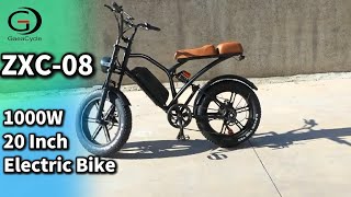 Full Suspension Retro eBike 1000w E Fatbike Stealth Bomber 20 inch Fat Tire Electric Bike [upl. by Belvia]