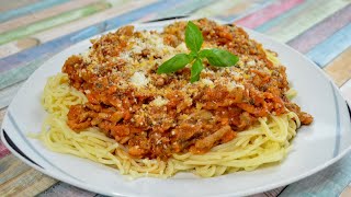 Domowe spaghetti  Najlepszy przepis  Jak zrobić  Smakowite Dania [upl. by Nalyac704]