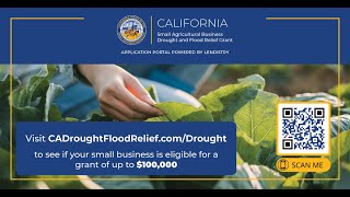 CA Small Agricultural Business Drought and Flood Relief Grant Program  Korean [upl. by Eeloj]