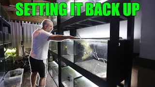 Setting up the newly drilled Aquarium rack [upl. by Kenney434]