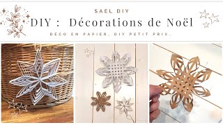 D68 DIY noël  Je crée des décorations de Noël en papier [upl. by Ahterod]