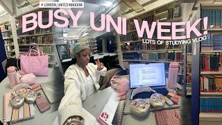 study vlog 🖇️ managing busy uni days productive study tips student success at college 2024 [upl. by Narruc621]