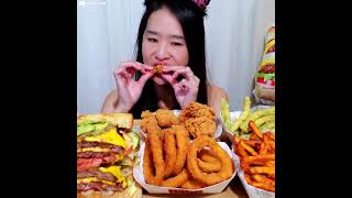 The Habits Super Crispy Onion Rings amp Charburger asmr mukbang eating crispy eatingsounds [upl. by Alwyn]