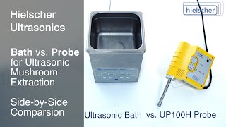 Mushroom Extraction  Bath vs Probe Sonicator  SidebySide Comparison [upl. by Carmencita]