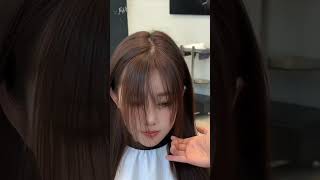 bangs tutorial trending haircut shorts viralvideo [upl. by Ecila243]