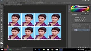 How to make passport size photo using adobe Photoshop cs6  Hindi  Urdu [upl. by Nadeen]