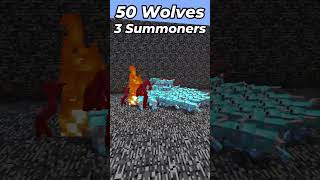 50 Wolves VS Summoner Parasites Minecraft Scape Run [upl. by Erastes]