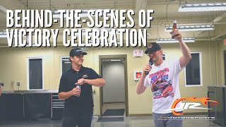 Exclusive Look at JR Motorsports Victory Toast with Dale Jr and Sam Mayer [upl. by Irej950]