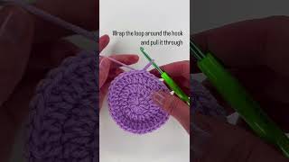 CHAINLESS DOUBLE CROCHET IN THE ROUND 🧶🤩 [upl. by Nomelc]