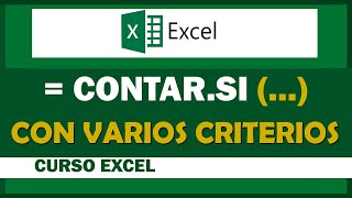 Función Contar Contarsi contarsiconjunto con varios criterios en Excel [upl. by Shaver]