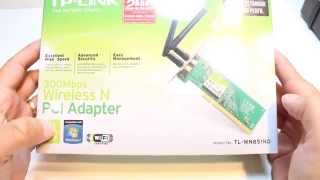 TP link TL WN851ND wireless N PCI Adapter unbox [upl. by Kellen]