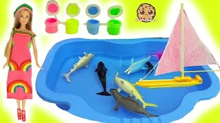 Dollar Tree Water Boat DIY Sock Barbie Doll Dress  Glow In The Dark Craft Haul Video [upl. by Dottie]