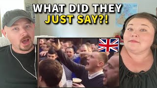 Americans React to Funniest Football Chants in England [upl. by Esiocnarf]