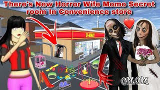 سر رعب مومو Theres New Horror Wife Momo Secret room In Convenience store  SAKURA SCHOOL SIMULATOR [upl. by Lunette]