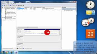 Tutorial Windows 7Como unir dos particiones de discosmp4 [upl. by Frere]