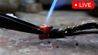 18k Gold Bracelet Production Process Hollow bracelet 🔥🔨 [upl. by Ely]