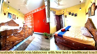 Guest Bedroom Makeover  Transformation From Start To Finish With New King Bed  Simplify Your Space [upl. by Okin198]