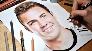 Drawing Mario Götze [upl. by Dnalram]