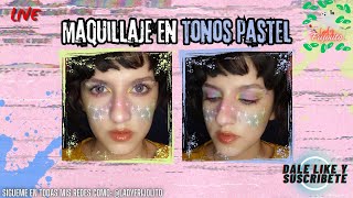 MAQUILLAJE EN TONOS PASTELES🍰 makeup pastel fyp trending live platica [upl. by Aikemahs]