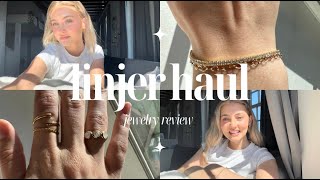 LINJER JEWELRY REVIEW  Gold Vermeil Jewelry Haul [upl. by Marlie]