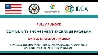 Fully Funded Community Engagement Exchange Program USA 2022 [upl. by Boot599]