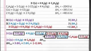 CHEM 101  Using Hesss Law to Calculate Enthalpy Change [upl. by Retluoc]