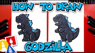 How To Draw Cartoon Godzilla [upl. by Nyllij]