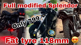 Splendor Modified Smoke 😱Wrapping Only in Rs 799  Modified Splendor Black Wrap 😱 deepkevlogs [upl. by Gonroff335]