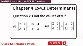 Class 12 Ex 41 Q7 Math  Determinants  Q7 Ex 41 Class 12 Math  Ex 41 Q7 Class 12 Math [upl. by Orlosky]