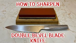 PAANO MAG SHARPEN NG DOUBLE BEVEL KNIFE  GLOBAL G4 PART 1 [upl. by Beatrice]