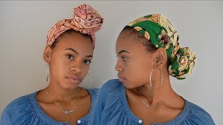 How To Tie A Headwrap  Short Natural Hair [upl. by Ilam]