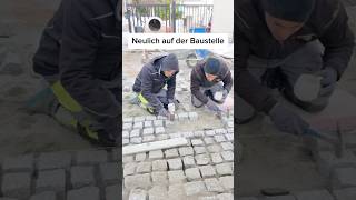 Pflasterprofis 😂 baustelle comedy bau humor pflaster short shortvideo funhandwerk arbeit [upl. by Bills902]