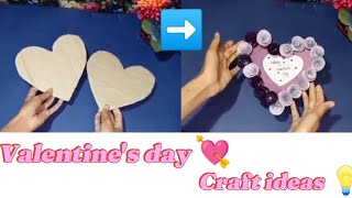 DIY cardboard love shape craft ❤️Unique valentines day card idea [upl. by Medardas]