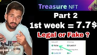 Treasure nft 2024  Part 2  Treasure nft real or fake  Nft treasure earning app [upl. by Nospmas]