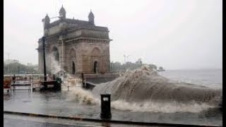 Cyclone Hits Gateway of India  Mumbai Rains [upl. by Ylrevaw912]