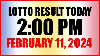 Lotto Result Today 2pm February 11 2024 Swertres Ez2 Pcso [upl. by Gleda620]