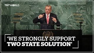 Turkish President Erdogan speaks on Israel and Palestine at UNGA 77 [upl. by Mackenzie]