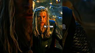 Top 10 most powerful CHARACTERS in mcu shorts thor marvel [upl. by Luben]