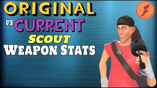 The Original vs Current TF2 Scout Weapon Stats [upl. by Budd475]