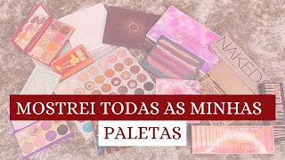 TOUR PELAS MINHAS PALETAS DE MAQUIAGEM MOSTREI TUDO [upl. by Spenser]