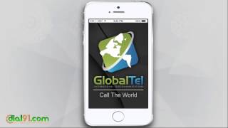 Dial91 iPhone App  GlobalTel [upl. by Helli]