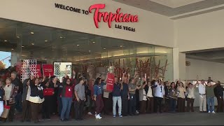 Final hours Tropicana Las Vegas casino closes after nearly 7 decades [upl. by Eniretak]