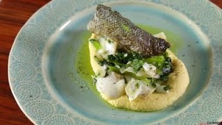 Bacalhau lascado com puré de grão  Teleculinária [upl. by Otrebor]