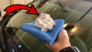 Wipe your Car Windshield with SHAVING CREAM 😳 WATCH WHAT HAPPENS 💥 [upl. by Syman916]