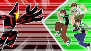 MALWARE VS BEN 10 OMNIVERSE  ULTIMATE ALIEN  OS  STICK NODES ANIMATION [upl. by Derwin]