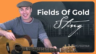 Fields Of Gold Easy Guitar Lesson  Sting [upl. by Cristionna89]