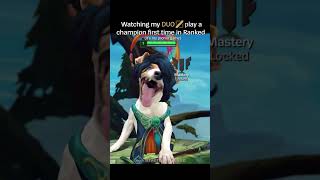 don’t play a champion first time in ranked 😭 leagueoflegends leaguemems lolmemes [upl. by Lled]