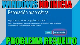 Tu PC no se Inicio Correctamente en Windows 108  Pantalla Azul de Reparación Automática  SOLUCIÓN [upl. by Williamsen]