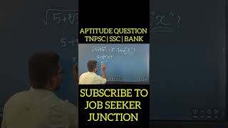 APTITUDE QUESTION  TNPSC  SSC  BANK aptitudequestions [upl. by Yrhcaz717]